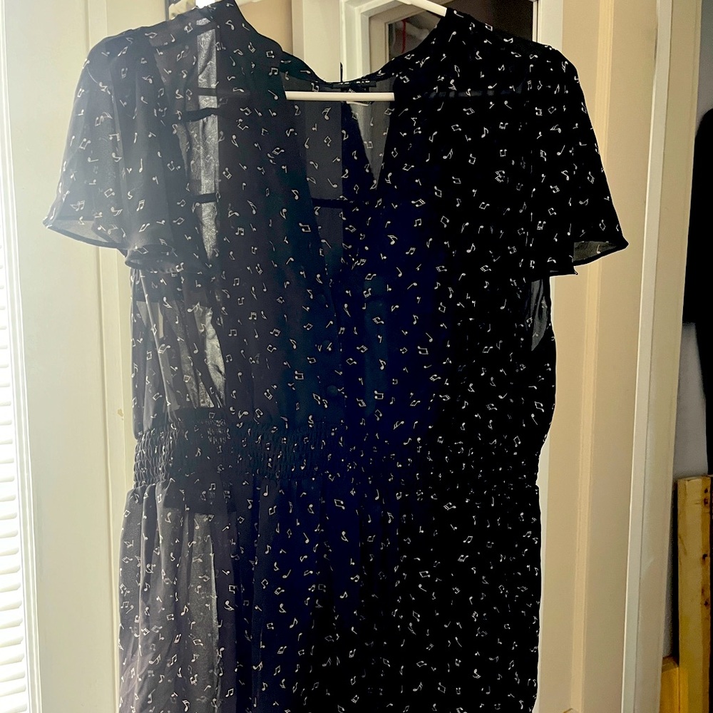 Torrid! Music note, babydoll top. Sheer.